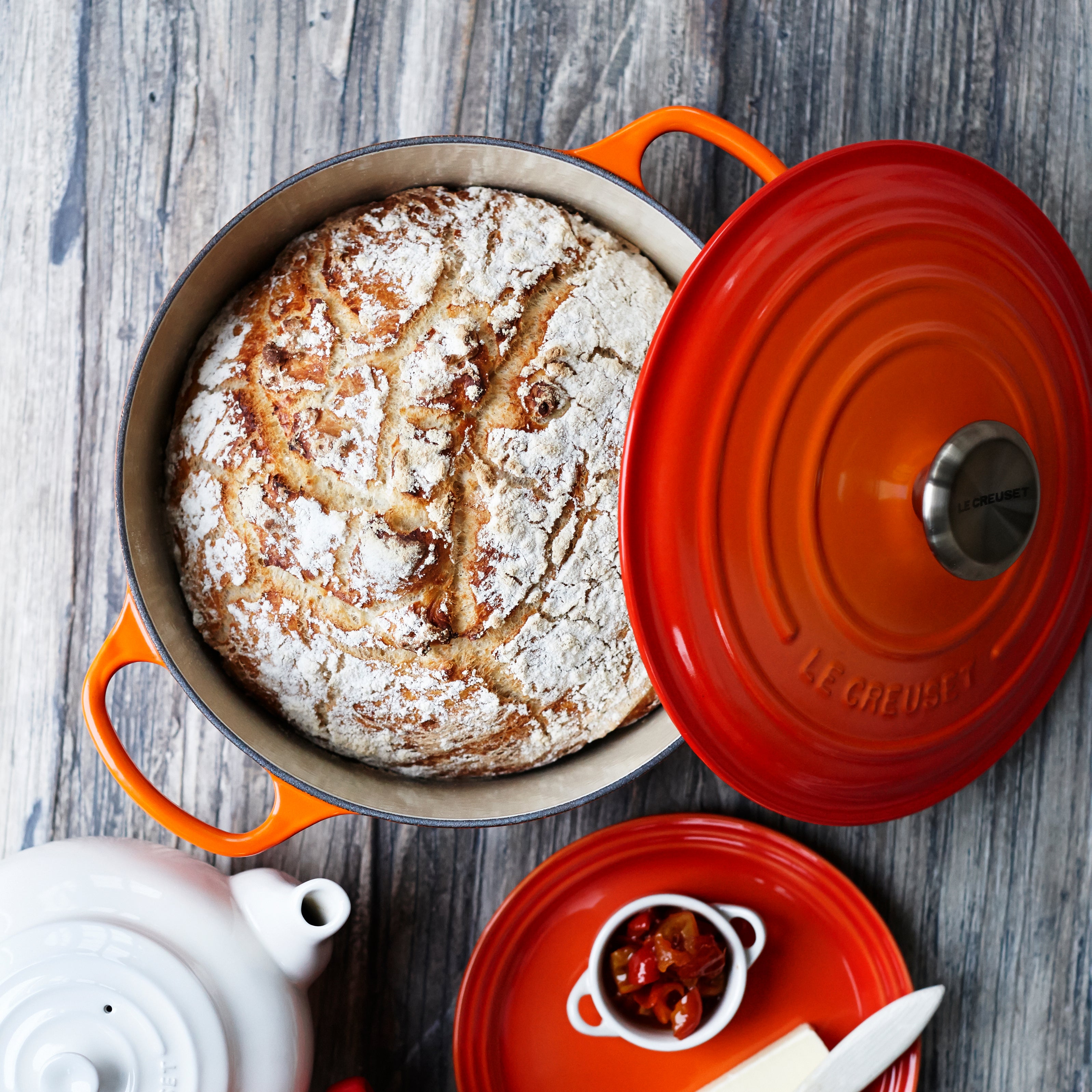 Le Creuset 24cm Casserole Volcanic Orange